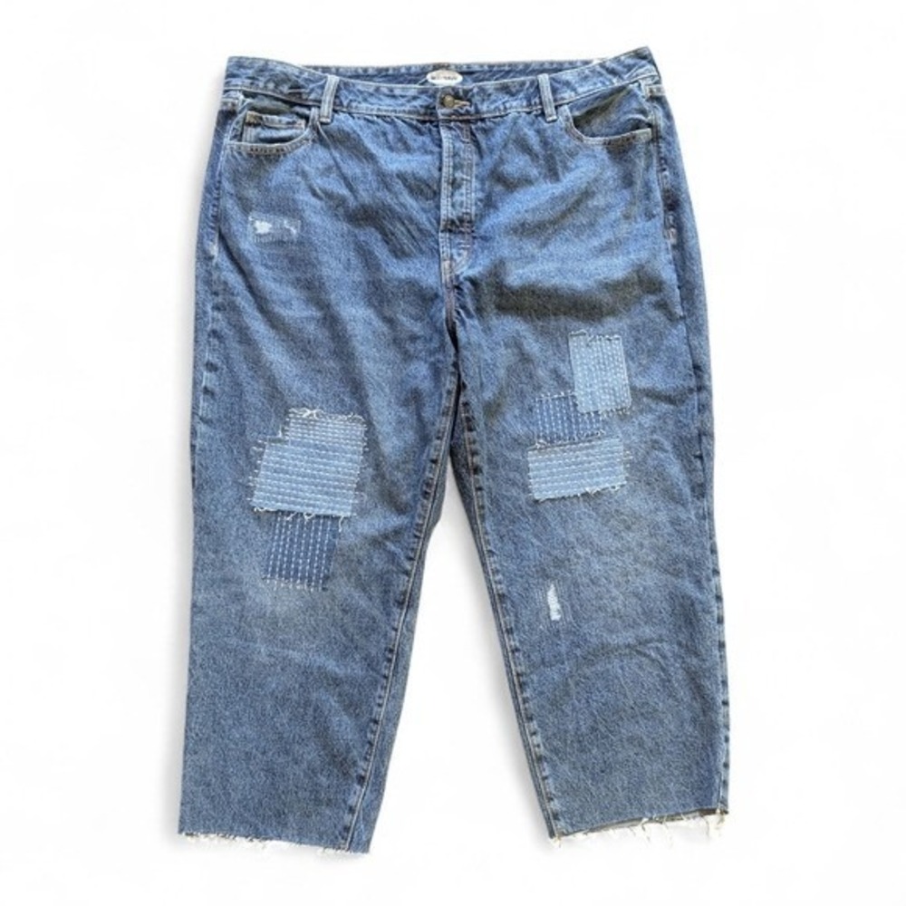 Old Navy High Rise Patchwork Straight Jeans Sz 22W NWOT - Picture 6 of 12